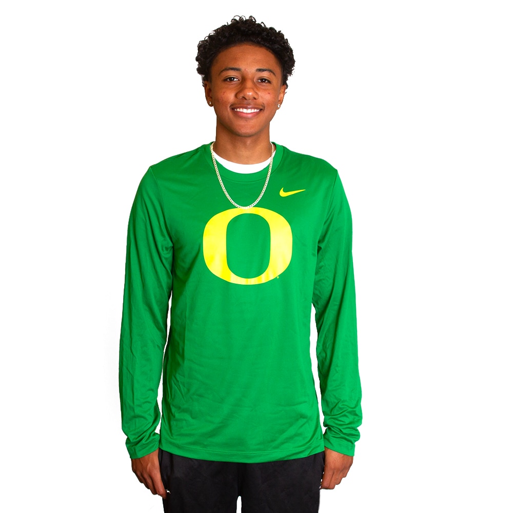 Classic Oregon O, Nike, Green, Long Sleeve, Performance/Dri-FIT, Men, T-Shirt, 798504